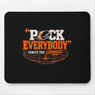 Hockey-Enforcer Orange Mousepad