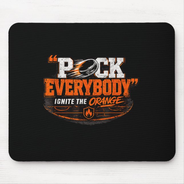 Hockey-Enforcer Orange Mousepad (Vorne)