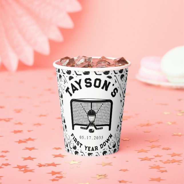 Hockey erstes Jahr ab 1. Geburtstag Pappbecher (Insitu)