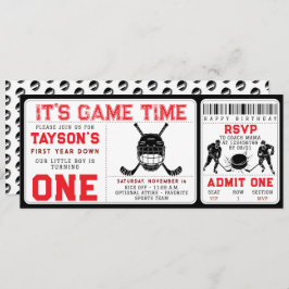 Hockey Erstes Jahr Ab 1. Geburtstag Ticket Einladung