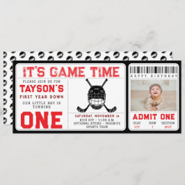 Hockey Erstes Jahr Ab 1. Geburtstag Ticket Einladung