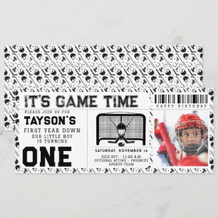 Hockey Erstes Jahr Ab 1. Geburtstag Ticket Einladung
