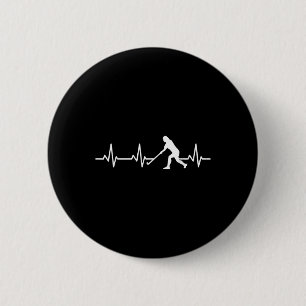 Hockey-Fan Herzlinie Freizeitsport Button