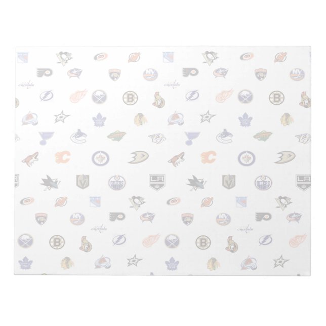 Hockey Fanatic Hockey-Teams Logo Wasserzeichen Pad Notizblock (Vorderseite)