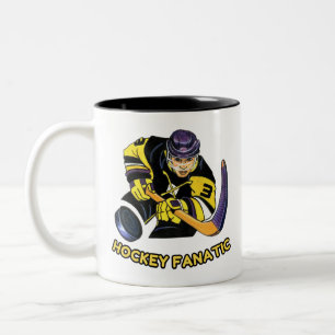 Hockey-Fanatic-Tasse - Bestes Geschenk für Hockey- Zweifarbige Tasse