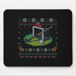Hockey Feld hässlicher Weihnachtspullover Ll Sport Mousepad