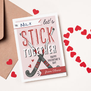 Hockey-Feld Kinder Valentinstag-Karte Einladung