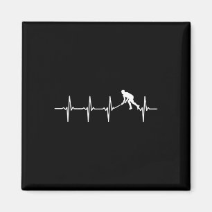 Hockey - Feldhockey-Heartbeat für Hockey-Spieler Magnet