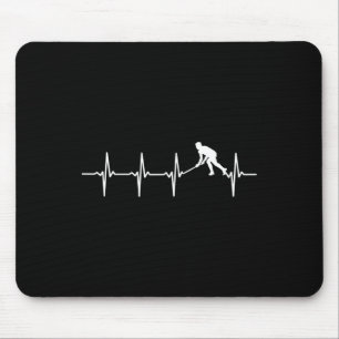 Hockey - Feldhockey-Heartbeat für Hockey-Spieler Mousepad