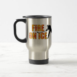 Hockey Feuer auf Eis Reisebecher
