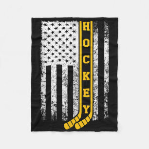 Hockey-Flagge Patriotischer Feldhockey-Spieler-Tra Fleecedecke