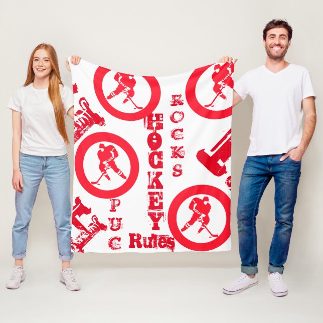 Hockey Fleecedecke (Beispiel)