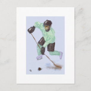 Hockey für die Goal Art Postkarte