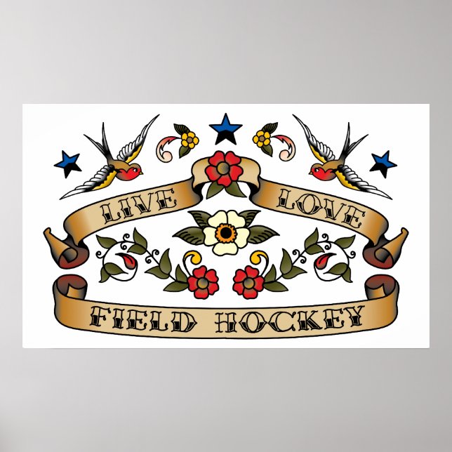 Hockey für Live-Liebe Poster (Vorne)