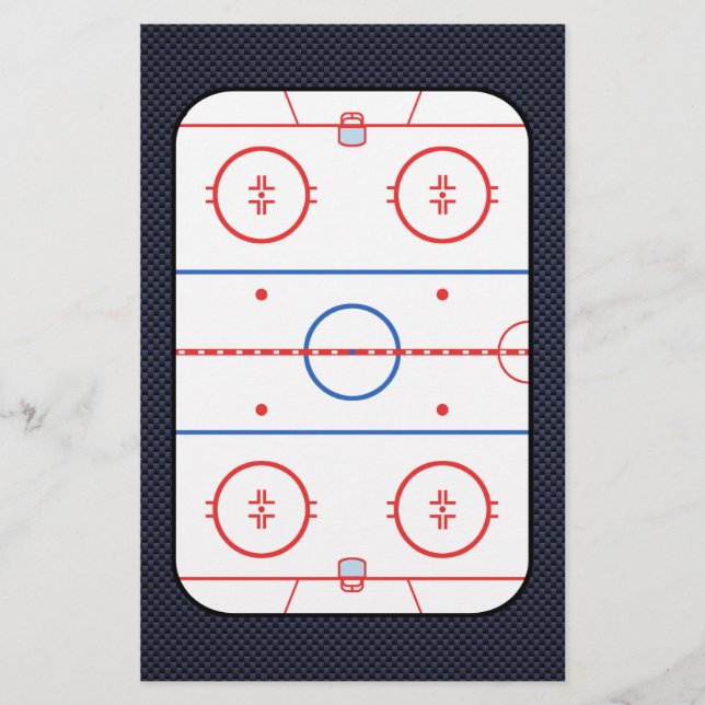 Hockey Game Companion Carbon Fiber Style Briefpapier (Vorderseite)