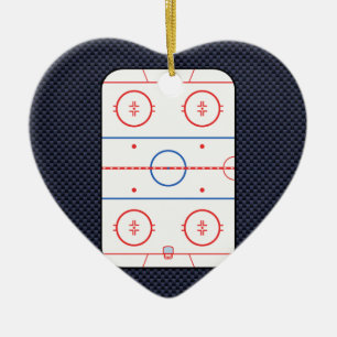 Hockey Game Companion Carbon Fiber Style Keramik Ornament