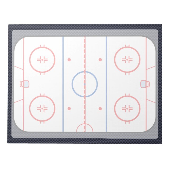 Hockey Game Companion Carbon Fiber Style Notizblock (Vorderseite)