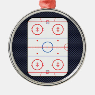 Hockey Game Companion Carbon Fiber Style Ornament Aus Metall