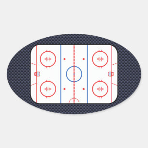 Hockey Game Companion Carbon Fiber Style Ovaler Aufkleber