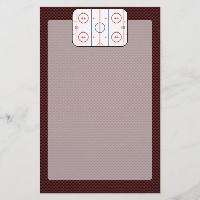 Hockey Game Companion Rink Diagramm Briefpapier (Vorderseite)