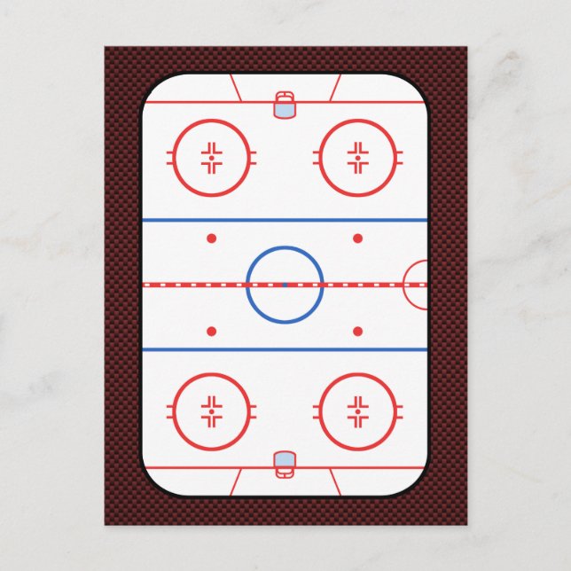 Hockey Game Companion Rink Diagramm Postkarte (Vorderseite)