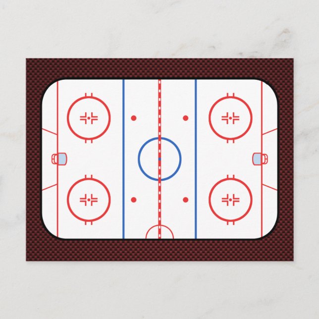 Hockey Game Companion Rink Diagramm Postkarte (Vorderseite)
