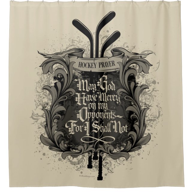 Hockey-Gebet Duschvorhang (Vorderseite)