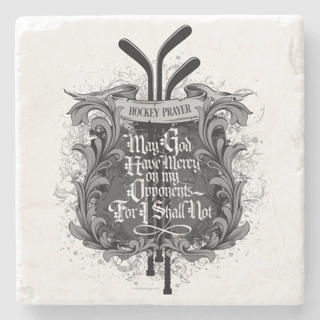 Hockey-Gebet Steinuntersetzer (Vorderseite)