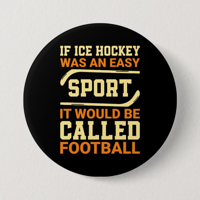 Hockey gegen Fußball Button (Vorderseite)
