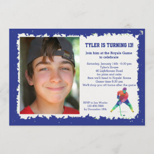 Hockey Geometrics Foto Einladung