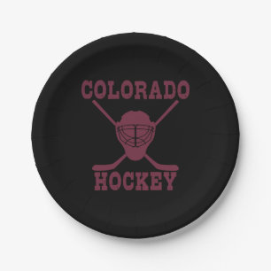 Hockey-Geschenk Lover Colorado Hockey Long Sleev Pappteller