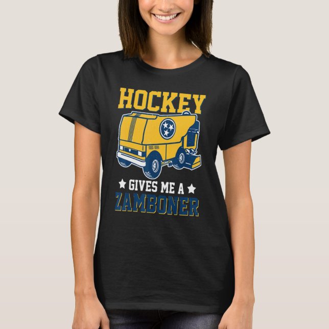 Hockey gibt mir einen Zamboner Hockey T-Shirt (Vorderseite)