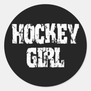 Hockey Girl Hockey Girls Runder Aufkleber