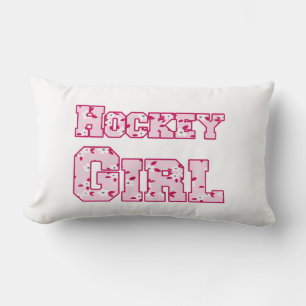 Hockey Girl Pink Floral Lendenkissen