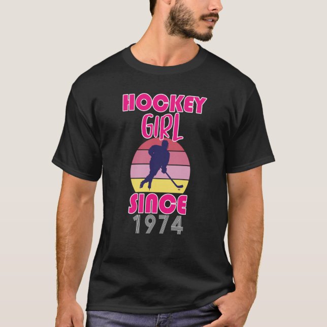 Hockey girl since 1974 T-Shirt (Vorderseite)