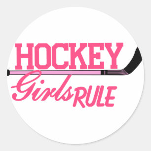 Hockey-Girls-Regel Runder Aufkleber
