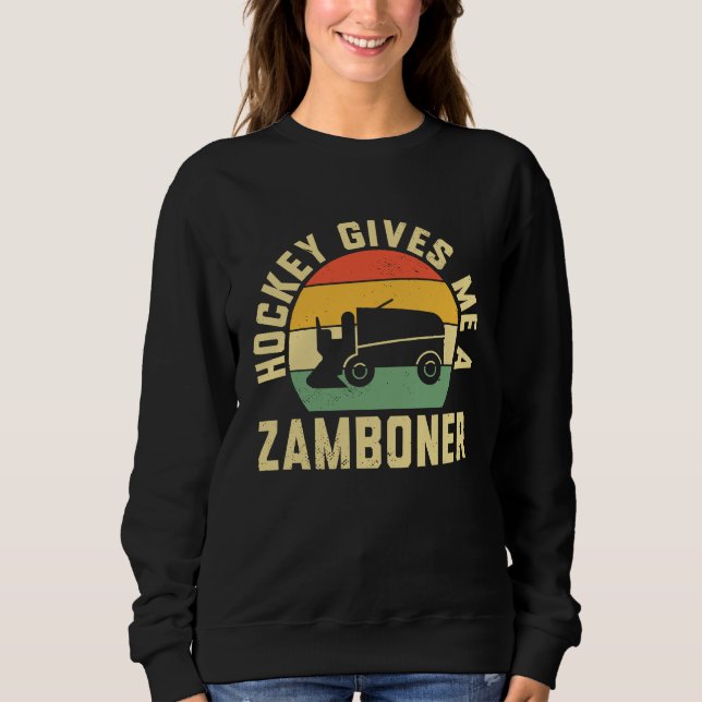 Hockey Gives Me A Zamboner Boys Youth Hockey  Men  Sweatshirt (Vorderseite)
