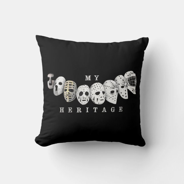 Hockey Goalie Evolution Retro Katzenauge Heritage  Kissen (Vorderseite)