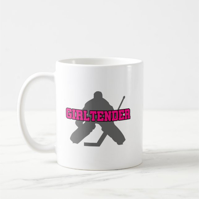 Hockey Goalie Girltender Kaffeetasse (Links)
