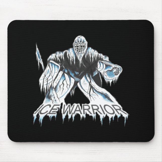Hockey Goalie Grafik Logo Eiskrieger Mousepad (Vorne)