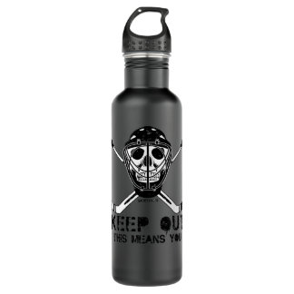 Hockey Goalie Hockey Skull Behalt Out 607 Spieler Edelstahlflasche