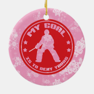 Hockey Goalie Holiday Ornament