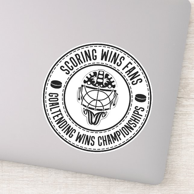 Hockey Goalie Inspiration Aufkleber (Detail)