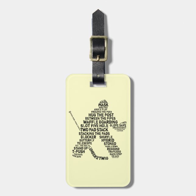Hockey Goalie Luggage Tag Gepäckanhänger (Vorderseite vertikal)