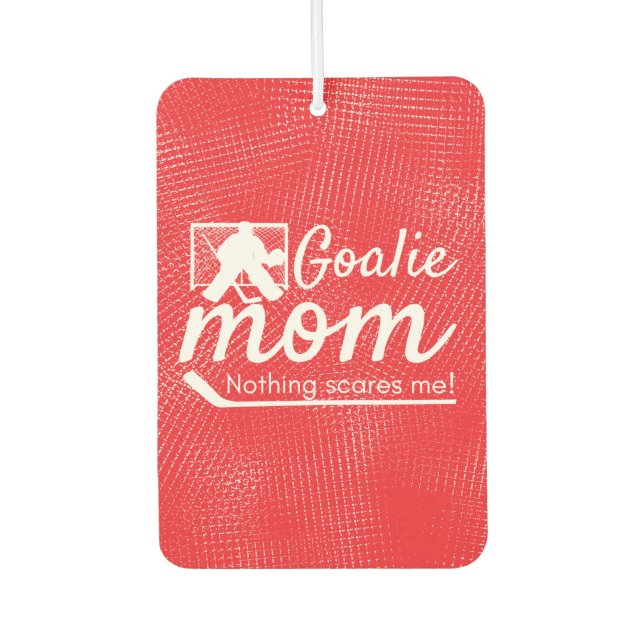 Hockey Goalie Mama Air Freshener Red Autolufterfrischer (Vorderseite)