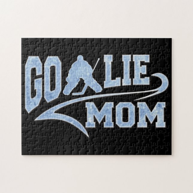 Hockey Goalie Mama Athletic Schwanz Puzzle (Horizontal)