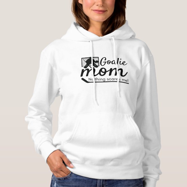 Hockey Goalie Mama Hoodie Sweatshirt schwarz
