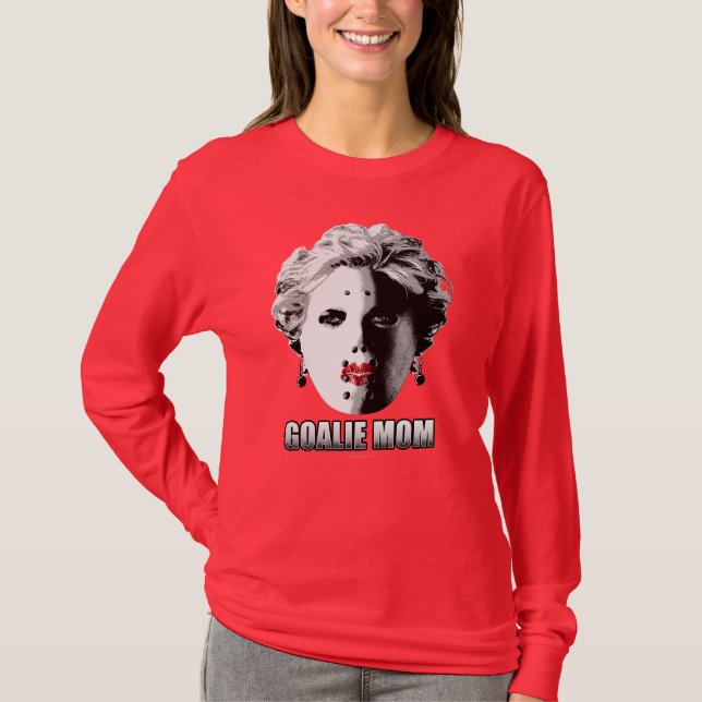Hockey Goalie Mama Long Sleeve T - Shirt (Vorderseite)