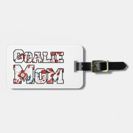 Hockey Goalie Mama Red Blue Floral Gepäckanhänger