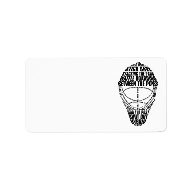 Hockey Goalie Mask Address Labels Adressaufkleber (Vorne)